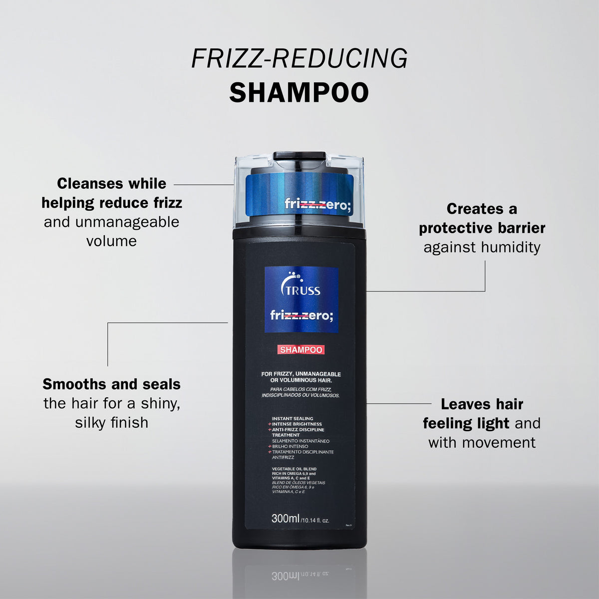 TRUSS Professional Frizz Zero Shampoo 300 Ml/10.14 Fl.Oz
